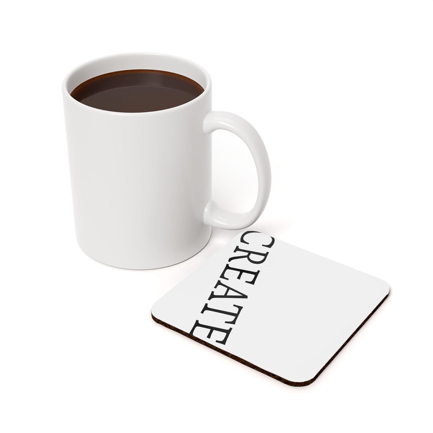 "CREATE" - Cork Back Coaster